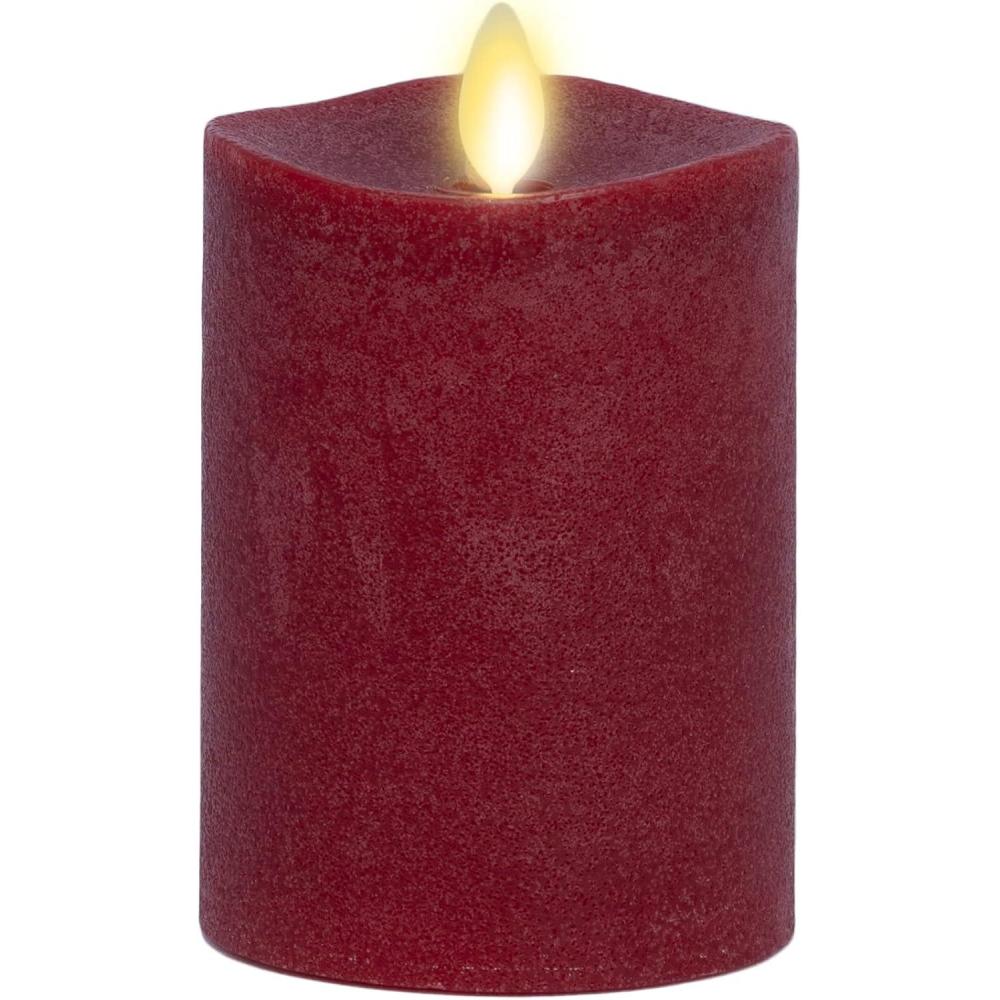 Luminara 7-Inch Flameless Scented Pillar Candle With Remote - Ivory Vanilla - Battery Operated & Timer