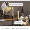 imageLuminara  Flameless Battery Operated Taper Candle  Red  Pack of 21x6 inch  LED Flickering Flame  Realistic Safe for Home Kids and PetsBeige
