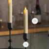 imageLuminara  Flameless Battery Operated Taper Candle  Red  Pack of 21x6 inch  LED Flickering Flame  Realistic Safe for Home Kids and PetsBeige