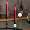 imageLuminara  Flameless Battery Operated Taper Candle  Red  Pack of 21x6 inch  LED Flickering Flame  Realistic Safe for Home Kids and PetsRed