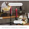 imageLuminara  Flameless Battery Operated Taper Candle  Red  Pack of 21x6 inch  LED Flickering Flame  Realistic Safe for Home Kids and PetsRed