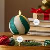 imageLuminara  Flameless Holiday Crystal Beads Glitter Sphere Candle  Candy Cane Red  Pack of 14x425  Auto Timer Builtin 5Hour Timer Indoor UseCandy Cane Green