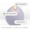 imageLuminara  Flameless Holiday Crystal Beads Glitter Sphere Candle  Candy Cane Red  Pack of 14x425  Auto Timer Builtin 5Hour Timer Indoor UseChalky Gentle Lavender