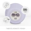 imageLuminara  Flameless Holiday Crystal Beads Glitter Sphere Candle  Candy Cane Red  Pack of 14x425  Auto Timer Builtin 5Hour Timer Indoor UseChalky Gentle Lavender
