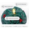 imageLuminara  Flameless Holiday Crystal Beads Glitter Sphere Candle  Candy Cane Red  Pack of 14x425  Auto Timer Builtin 5Hour Timer Indoor UseChalky Green
