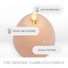 imageLuminara  Flameless Holiday Crystal Beads Glitter Sphere Candle  Candy Cane Red  Pack of 14x425  Auto Timer Builtin 5Hour Timer Indoor UseChalky Mellow Peach