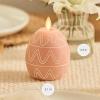 imageLuminara  Flameless Holiday Crystal Beads Glitter Sphere Candle  Candy Cane Red  Pack of 14x425  Auto Timer Builtin 5Hour Timer Indoor UseDusky Rose