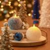 imageLuminara  Flameless Holiday Crystal Beads Glitter Sphere Candle  Candy Cane Red  Pack of 14x425  Auto Timer Builtin 5Hour Timer Indoor UseSpring Lake