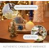 imageLuminara  Flameless Holiday Crystal Beads Glitter Sphere Candle  Candy Cane Red  Pack of 14x425  Auto Timer Builtin 5Hour Timer Indoor UseSpring Lake