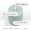 imageLuminara  Flameless LED Battery Operated Flickering Pillar Candles  Raisin Pack of 13x45  Realistic Moving Flame Real Wax IndoorOutdoor DecorFresh Mint
