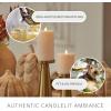 imageLuminara  Flameless LED Battery Operated Flickering Pillar Candles  Raisin Pack of 13x45  Realistic Moving Flame Real Wax IndoorOutdoor DecorIrish Cream