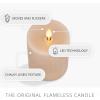 imageLuminara  Flameless LED Battery Operated Flickering Pillar Candles  Raisin Pack of 13x45  Realistic Moving Flame Real Wax IndoorOutdoor DecorIrish Cream