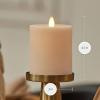 imageLuminara  Flameless LED Battery Operated Flickering Pillar Candles  Raisin Pack of 13x45  Realistic Moving Flame Real Wax IndoorOutdoor DecorIrish Cream