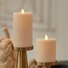 imageLuminara  Flameless LED Battery Operated Flickering Pillar Candles  Raisin Pack of 13x45  Realistic Moving Flame Real Wax IndoorOutdoor DecorIrish Cream