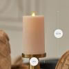imageLuminara  Flameless LED Battery Operated Flickering Pillar Candles  Raisin Pack of 13x45  Realistic Moving Flame Real Wax IndoorOutdoor DecorIrish Cream