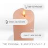 imageLuminara  Flameless LED Battery Operated Flickering Pillar Candles  Raisin Pack of 13x45  Realistic Moving Flame Real Wax IndoorOutdoor DecorMellow Peach