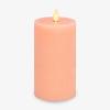 imageLuminara  Flameless LED Battery Operated Flickering Pillar Candles  Raisin Pack of 13x45  Realistic Moving Flame Real Wax IndoorOutdoor DecorMellow Peach