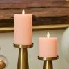 imageLuminara  Flameless LED Battery Operated Flickering Pillar Candles  Raisin Pack of 13x45  Realistic Moving Flame Real Wax IndoorOutdoor DecorMellow Peach