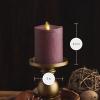 imageLuminara  Flameless LED Battery Operated Flickering Pillar Candles  Raisin Pack of 13x45  Realistic Moving Flame Real Wax IndoorOutdoor DecorRaisin
