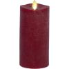 imageLuminara  Flameless LED Battery Operated Flickering Pillar Candles  Raisin Pack of 13x45  Realistic Moving Flame Real Wax IndoorOutdoor DecorRed