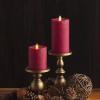 imageLuminara  Flameless LED Battery Operated Flickering Pillar Candles  Raisin Pack of 13x45  Realistic Moving Flame Real Wax IndoorOutdoor DecorRed