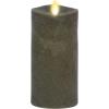 imageLuminara  Flameless LED Battery Operated Flickering Pillar Candles  Raisin Pack of 13x45  Realistic Moving Flame Real Wax IndoorOutdoor DecorStone Grey