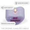 imageLuminara Candy Heart Be Mine Gentle Lavender Candle Flameless RealFlame Romantic Battery Operated LED Decor Valentines Day Collection 35quot x 45quotGentle Lavender