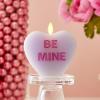 imageLuminara Candy Heart Be Mine Gentle Lavender Candle Flameless RealFlame Romantic Battery Operated LED Decor Valentines Day Collection 35quot x 45quotGentle Lavender