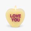 imageLuminara Candy Heart Be Mine Gentle Lavender Candle Flameless RealFlame Romantic Battery Operated LED Decor Valentines Day Collection 35quot x 45quotLemon Chiffon