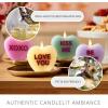 imageLuminara Candy Heart Be Mine Gentle Lavender Candle Flameless RealFlame Romantic Battery Operated LED Decor Valentines Day Collection 35quot x 45quotLemon Chiffon