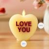 imageLuminara Candy Heart Be Mine Gentle Lavender Candle Flameless RealFlame Romantic Battery Operated LED Decor Valentines Day Collection 35quot x 45quotLemon Chiffon
