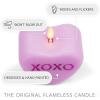 imageLuminara Candy Heart Be Mine Gentle Lavender Candle Flameless RealFlame Romantic Battery Operated LED Decor Valentines Day Collection 35quot x 45quotPastel Orchid
