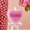 imageLuminara Candy Heart Be Mine Gentle Lavender Candle Flameless RealFlame Romantic Battery Operated LED Decor Valentines Day Collection 35quot x 45quotPastel Orchid