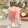 imageLuminara Crystal Rose Flameless Candle  36quot x 43quot Rosebud Pillar  Real Flame Technology wFlickering LED Light  Perfect for Mothers DayCrystal Rose