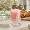 imageLuminara Crystal Rose Flameless Candle  36quot x 43quot Rosebud Pillar  Real Flame Technology wFlickering LED Light  Perfect for Mothers DayCrystal Rose