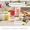 imageLuminara Crystal Rose Flameless Candle  36quot x 43quot Rosebud Pillar  Real Flame Technology wFlickering LED Light  Perfect for Mothers DayCrystal Rose