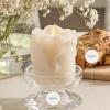 imageLuminara Crystal Rose Flameless Candle  36quot x 43quot Rosebud Pillar  Real Flame Technology wFlickering LED Light  Perfect for Mothers DaySnow White