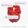 imageLuminara Crystal Rose Flameless Candle  36quot x 43quot Rosebud Pillar  Real Flame Technology wFlickering LED Light  Perfect for Mothers DayTrue Red