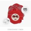 imageLuminara Crystal Rose Flameless Candle  36quot x 43quot Rosebud Pillar  Real Flame Technology wFlickering LED Light  Perfect for Mothers DayTrue Red