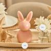imageLuminara Easter Bunny Candle Gentle Lavender 48quot x 8quot Flameless RealFlame HolidayInspired Decor AA Batteries Flickering LED FlameDusky Rose