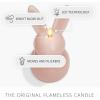 imageLuminara Easter Bunny Candle Gentle Lavender 48quot x 8quot Flameless RealFlame HolidayInspired Decor AA Batteries Flickering LED FlameDusky Rose