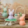 imageLuminara Easter Bunny Candle Gentle Lavender 48quot x 8quot Flameless RealFlame HolidayInspired Decor AA Batteries Flickering LED FlameFresh Mint