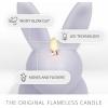 imageLuminara Easter Bunny Candle Gentle Lavender 48quot x 8quot Flameless RealFlame HolidayInspired Decor AA Batteries Flickering LED FlameGentle Lavender