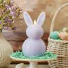 imageLuminara Easter Bunny Candle Gentle Lavender 48quot x 8quot Flameless RealFlame HolidayInspired Decor AA Batteries Flickering LED FlameGentle Lavender