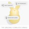 imageLuminara Easter Bunny Candle Gentle Lavender 48quot x 8quot Flameless RealFlame HolidayInspired Decor AA Batteries Flickering LED FlameLemon Chiffon