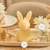 imageLuminara Easter Bunny Candle Gentle Lavender 48quot x 8quot Flameless RealFlame HolidayInspired Decor AA Batteries Flickering LED FlameLemon Chiffon