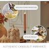 imageLuminara Flameless Candle Taper 1quot x 95quot Melted Top Real Wax Unscented Remote Ready Timer Crystal RoseAdobe Smooth