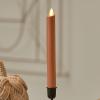 imageLuminara Flameless Candle Taper 1quot x 95quot Melted Top Real Wax Unscented Remote Ready Timer Crystal RoseAdobe Smooth