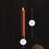 imageLuminara Flameless Candle Taper 1quot x 95quot Melted Top Real Wax Unscented Remote Ready Timer Crystal RoseBurnt Orange