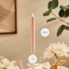 imageLuminara Flameless Candle Taper 1quot x 95quot Melted Top Real Wax Unscented Remote Ready Timer Crystal RoseDusky Rose